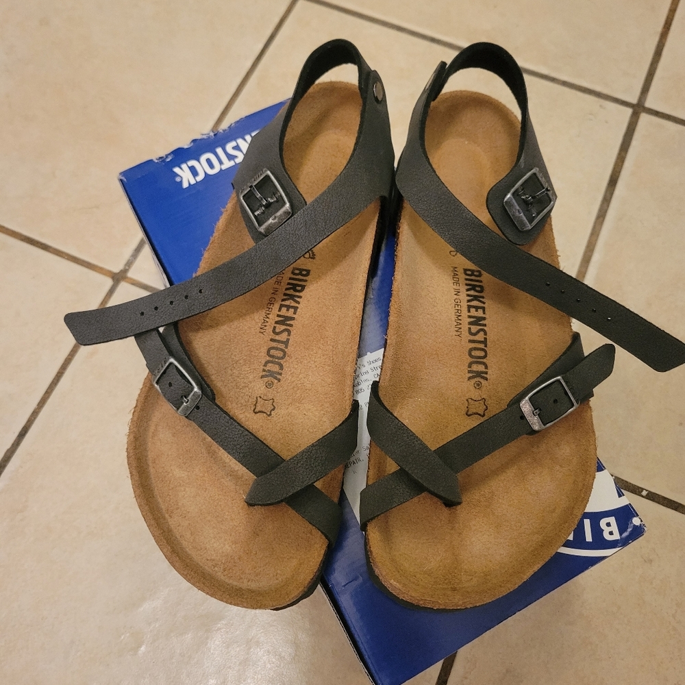 Birkenstock taormina brushed black size 39
